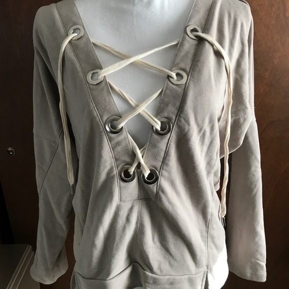 Lace up sweat shirt - Picture 1 of 4